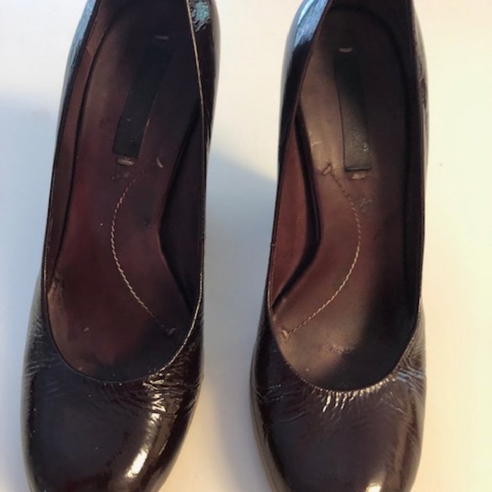 BCBG Cranberry Patent Platform Heel